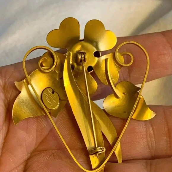 Vintage sterling silver floral pin/ brooch signed TRUART Sterling beautiful!!!!! - Picture 4 of 12